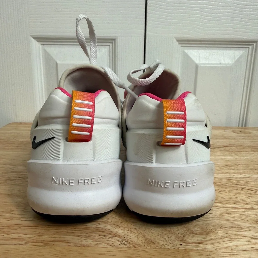 Nike Free Metcon 3 Size 7.5 White Pink Training Gym Shoes CD8526-100 Athleisure